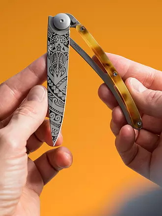 DEEJO | Taschenmesser Schildpattoptik Hochglanz POLYNESIER 37G | 